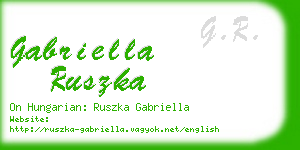 gabriella ruszka business card